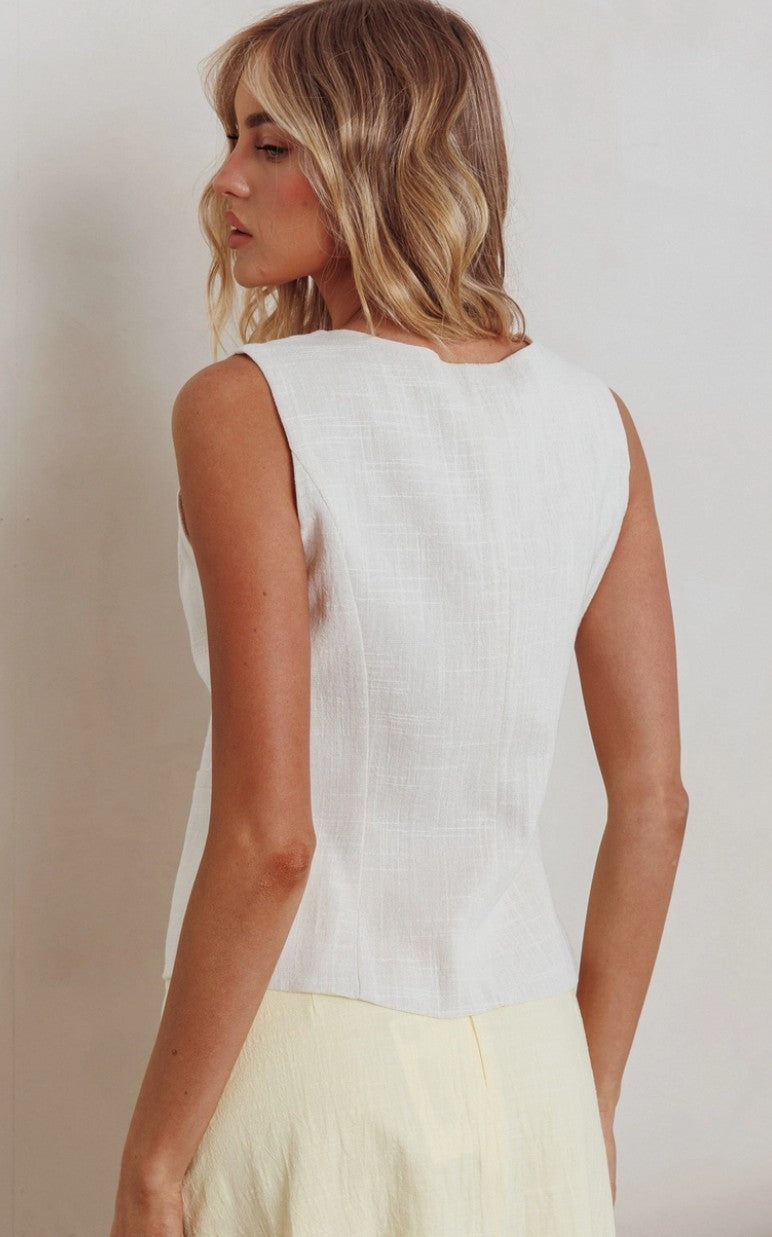 White Coton vest