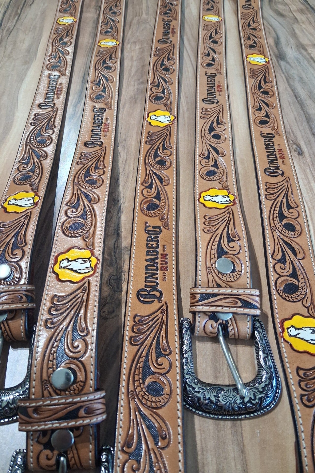 Belt Booze B (western tooled leather belt)