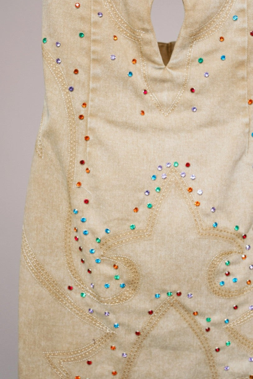 Bella Sweetheart denim dress