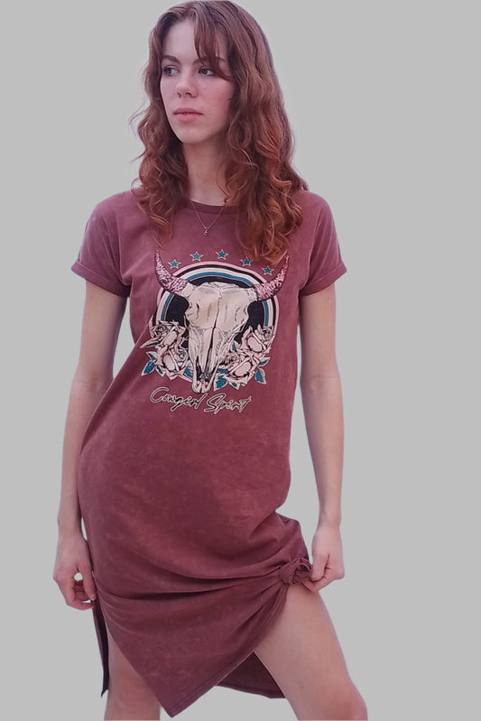 Signature Cowgirl Spirit t-shirt dress Copper