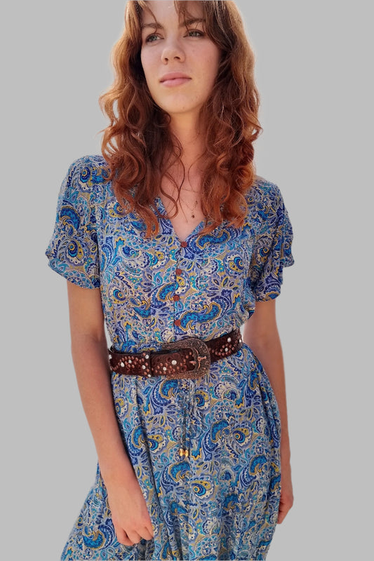 Signature Lilly dress 3/4 Blue
