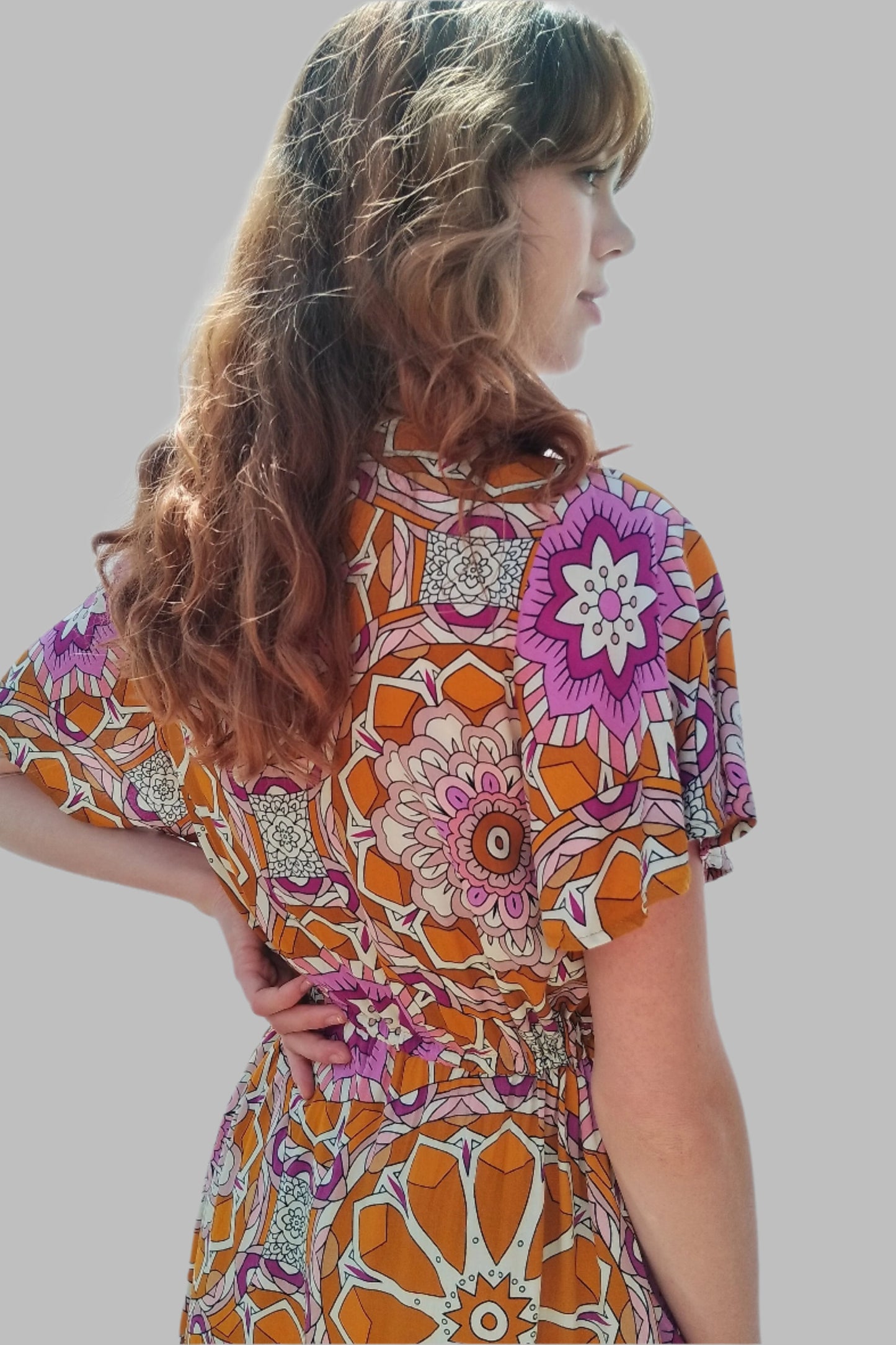 Signature Lilly dress yellow 3/4 length