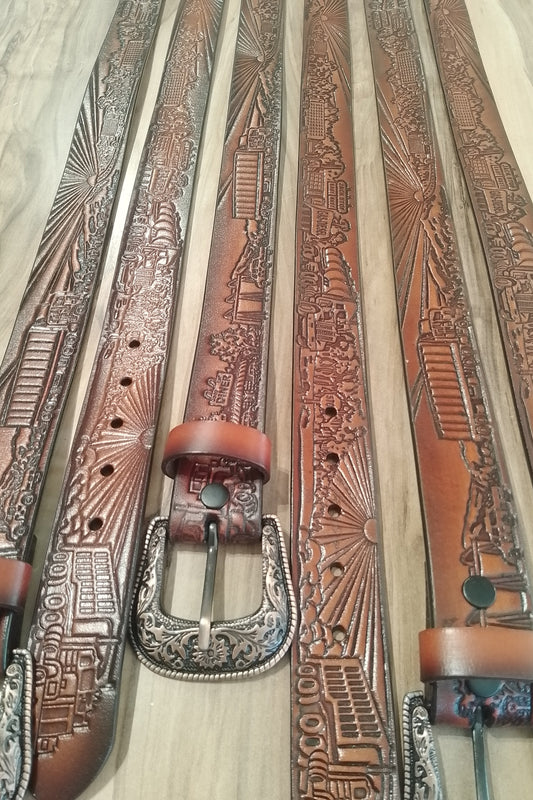 Belt Trucker (Tooled leather belt)