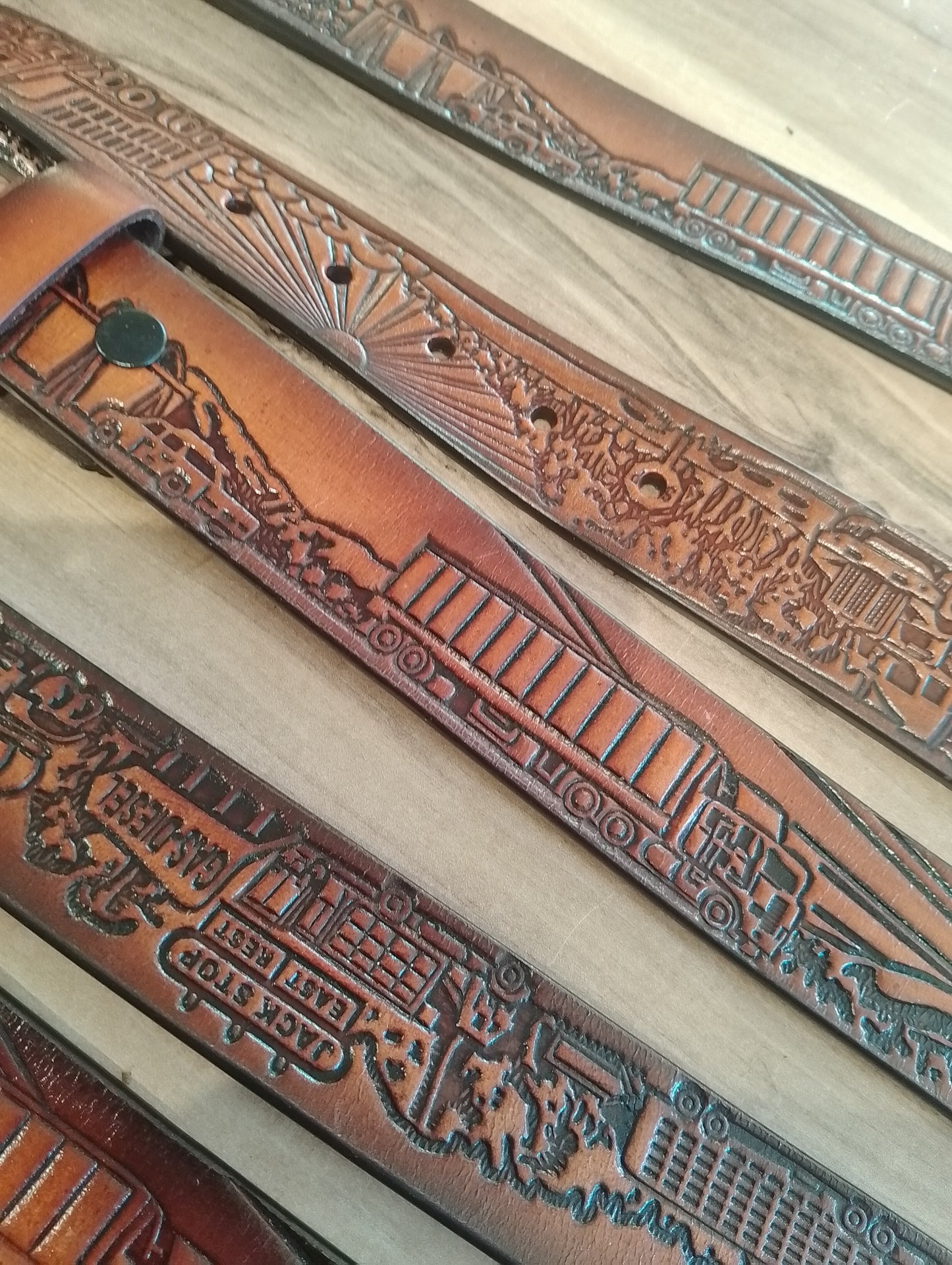 Belt Trucker (Tooled leather belt)