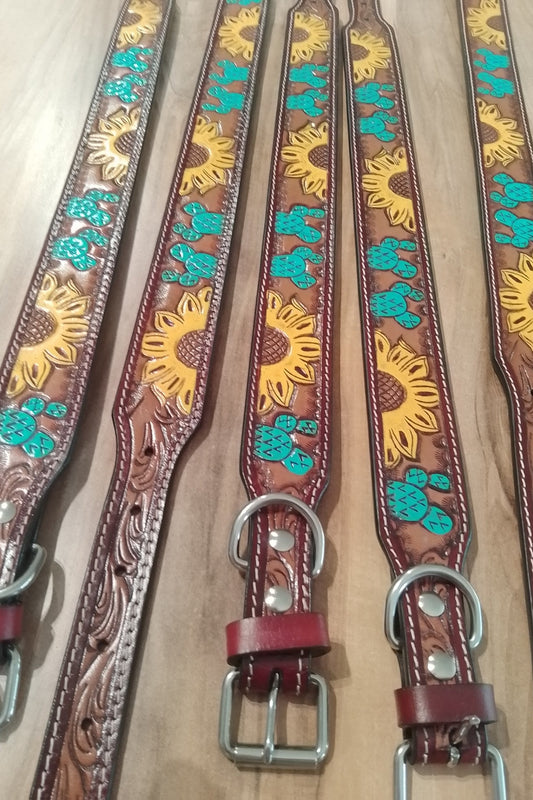 Dog collar sunflower yellow