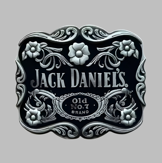 Buckle Jack Daniels rectangle (black)
