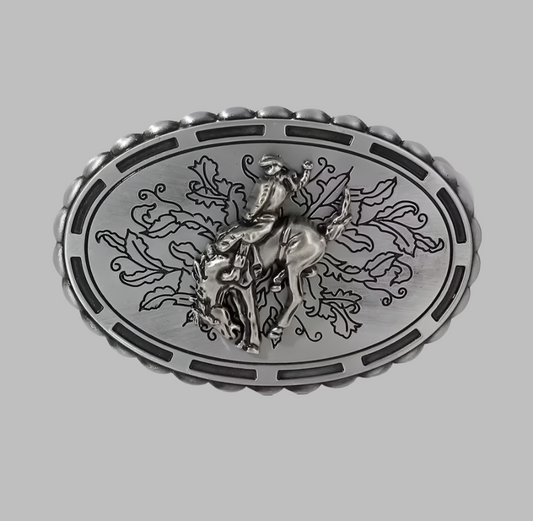 Buckle Rodeo Rider oval (silver)