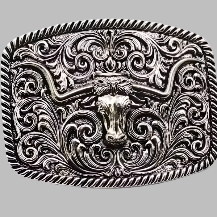 Buckle longhorn (silver)