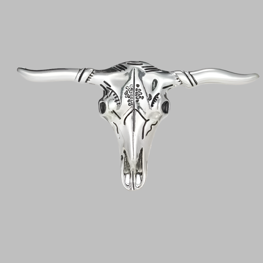 Buckle Longhorn head (silver)