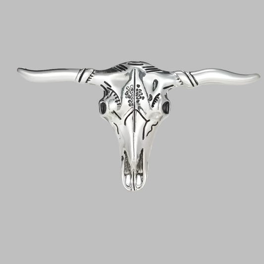Buckle Longhorn head (silver)
