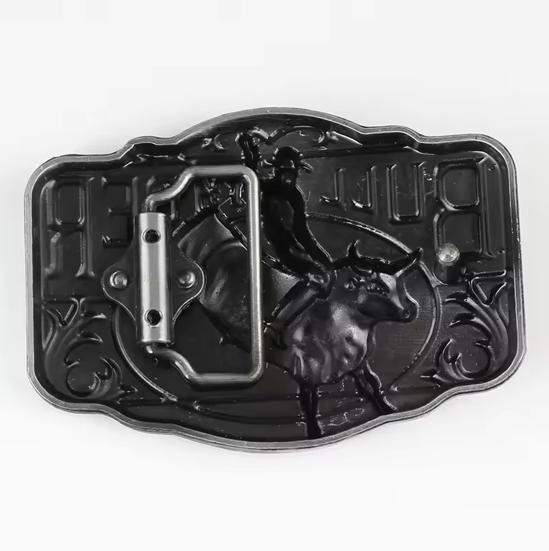 Buckle Bull rider blue