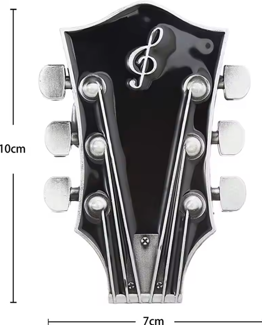 Buckle Guitar head Stock black
