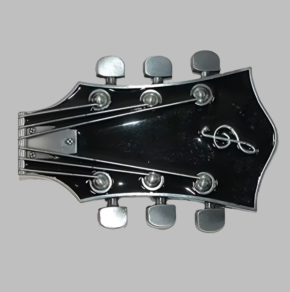 Buckle Guitar head Stock black