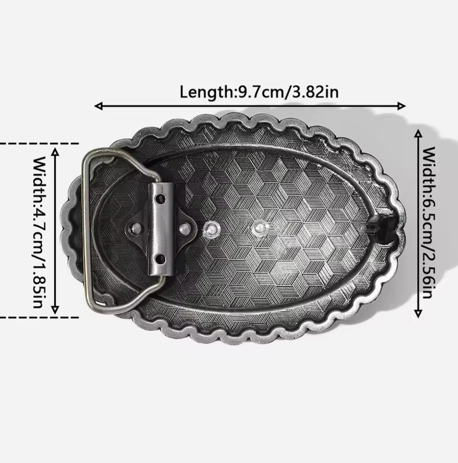 Buckle Rodeo Rider oval (silver)