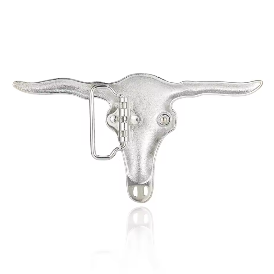 Buckle Longhorn head (silver)