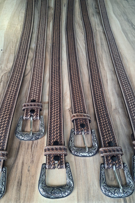 Belt basket weave (dark Brown)