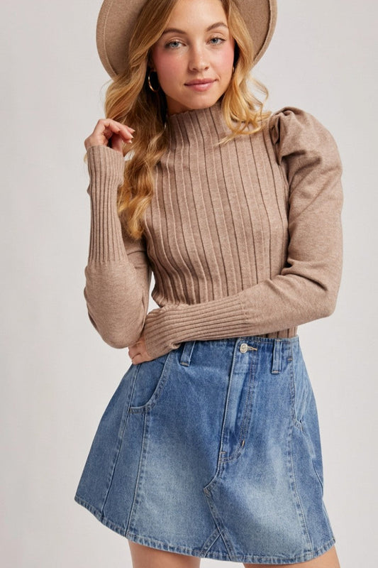 Denim Skirt with A-line silhouette