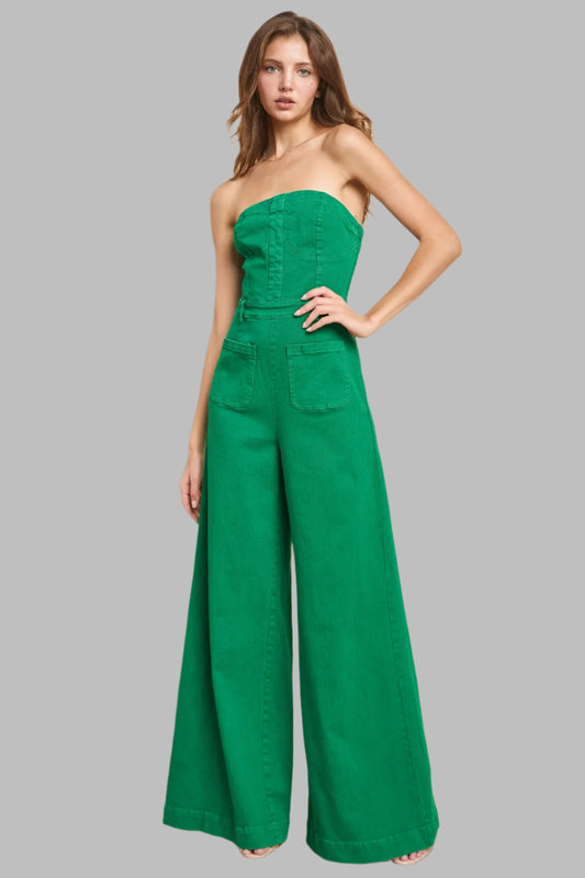Lindsey Jumpsuit bottle Green
