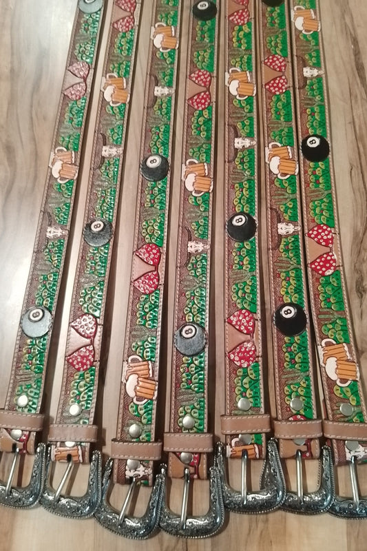 Belt Cactus (western tooled leather)
